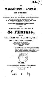 Cover of: Du magnétisme animal en France, et des jugements qu'en ont portés les sociétés savantes Suivi de ...