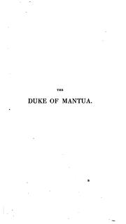 Cover of: The Duke of Mantua: A Tragedy by John Roby, John Roby