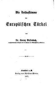 Cover of: Die Volksstämme der europäischen Türkei