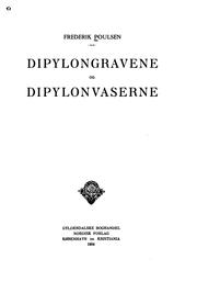 Cover of: Dipylongravene og Dipylonvaserne