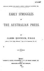 Cover of: Early Struggles of the Australian Press by James Bonwick