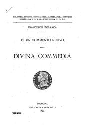 Cover of: Di un commento nuovo alla Divina commedia