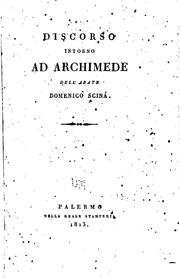 Cover of: Discorso intorno ad Archimede