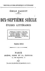 Cover of: Dix-Septiieme Siecle by Émile Faguet