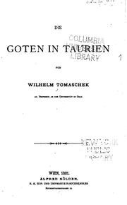 Die Goten in Taurien by Wilhelm Tomaschek