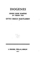 Cover of: Diegenes; Szenen einer Komödie in Versen