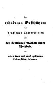 Cover of: Einiges was den deutschen Universitäten Noth Thut...