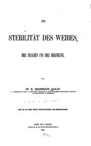 Cover of: Die Sterilität des Weibes by Enoch Heinrich Kisch