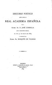 Cover of: Discurso[poético leido ante la Real Academia Española by José Zorrilla
