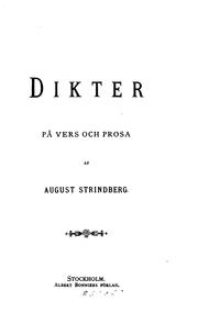 Cover of: Dikter på vers och prosa by August Strindberg