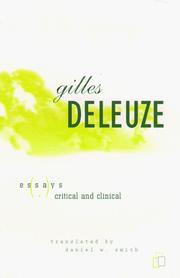 Cover of: Essays critical and clinical by Gilles Deleuze