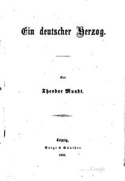 Cover of: Ein deutscher Herzog