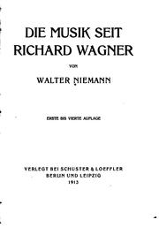 Cover of: Die Musik seit Richard Wagner
