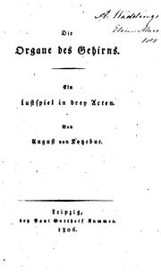 Cover of: Die Organe des Gehirns
