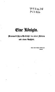 Cover of: Eine Königin: Dramatisches Gedicht in vier Akten und einem Nachspiel