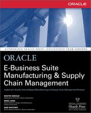 Cover of: Oracle E-business suite manufacturing & supply chain management | Bastin Gerald