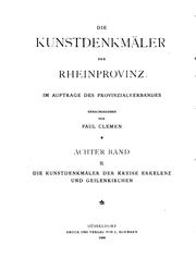 Cover of: Die Kunstdenkm�aler der Kreise Erkelenz und Geilenkirchen...