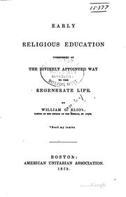 Cover of: Early Religious Education Considered as the Divinely Appointed Way to the ...