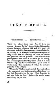 Cover of: Doña Perfecta, tr. by D.P.W.