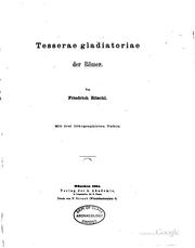 Cover of: Die Tesserae Gladiatoriae der Römer