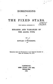 Cover of: Dimension of the Fixed Stars: With Special Reference to Binaries and ...