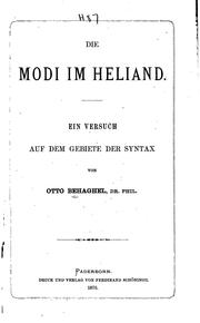 Cover of: Die Modi im Heliand
