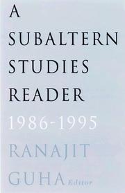 Cover of: A Subaltern studies reader, 1986-1995