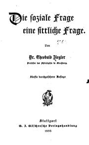 Cover of: Die soziale Frage eine sittliche Frage