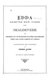 Cover of: Edda Sämund den vises: skaldeverk af fornordiska myt- och hjältesånger om de götiska eller ... by Fredrik Sander