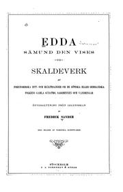 Cover of: Edda Sämund den vises: skaldeverk af fornordiska myt- och hjältesånger om de götiska eller ...