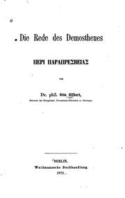 Cover of: Die Rede des Demosthenes peri Parapresbiais