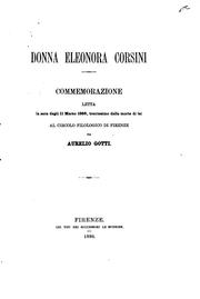 Cover of: Donna Eleonora Corsini: commemorazione letta la sera degli 11 marzo 1886, trentesimo dalla morte ...