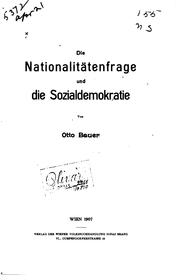 Cover of: Die Nationalitätenfrage und die Sozialdemokratie
