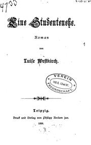 Cover of: Eine Studentenehe: Roman