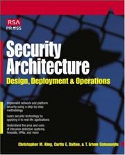 Cover of: Security Architecture: Design, Deployment and Operations