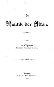Cover of: Die Nautik der alten