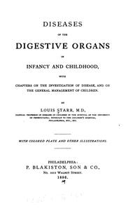 Cover of: Diseases of the digestive organs in infancy and chilhood: With Chapters on the Investigation of ...
