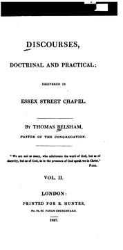 Cover of: Discourses: Doctrinal and Practical ; Delivered in Essex Street Chapel
