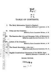 Cover of: The Early Reformation Period in England