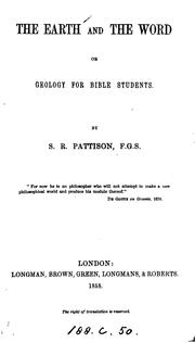 Cover of: The earth and the word or Geology for Bible students