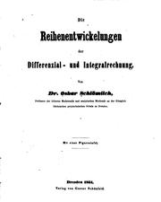 Cover of: Die Reihenentwickelungen der Differenzial- und Integralrechnung