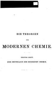 Cover of: Die Theorien der modernen Chemie by Albrecht Rau