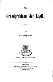 Cover of: Die Grundprobleme der Logik
