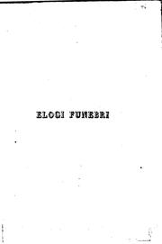 Cover of: Elogi funebri