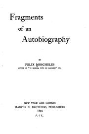 Cover of: Fragments of an Autobiography