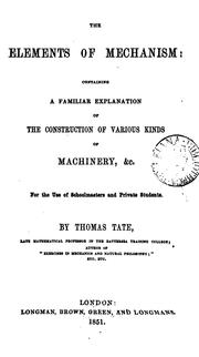 Cover of: The elements of mechanism