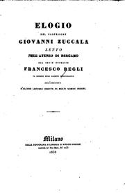 Cover of: Elogio del professore Giovanni Zuccala by Francesco Regli