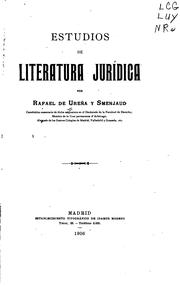 Cover of: Estudios de literatura juridica