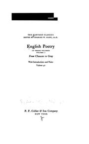 Cover of: English Poetry..: With Introductions, Notes and Illustrations