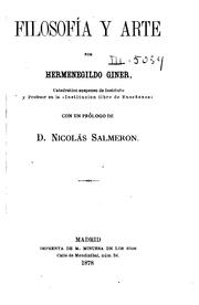Cover of: Filosofía y arte